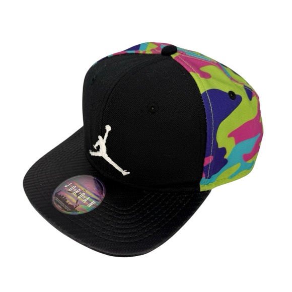 Air Jordan True Hat Men Black Camo Embroidered Logo Jumpman Snap Back Cap NWOT - Picture 2 of 11